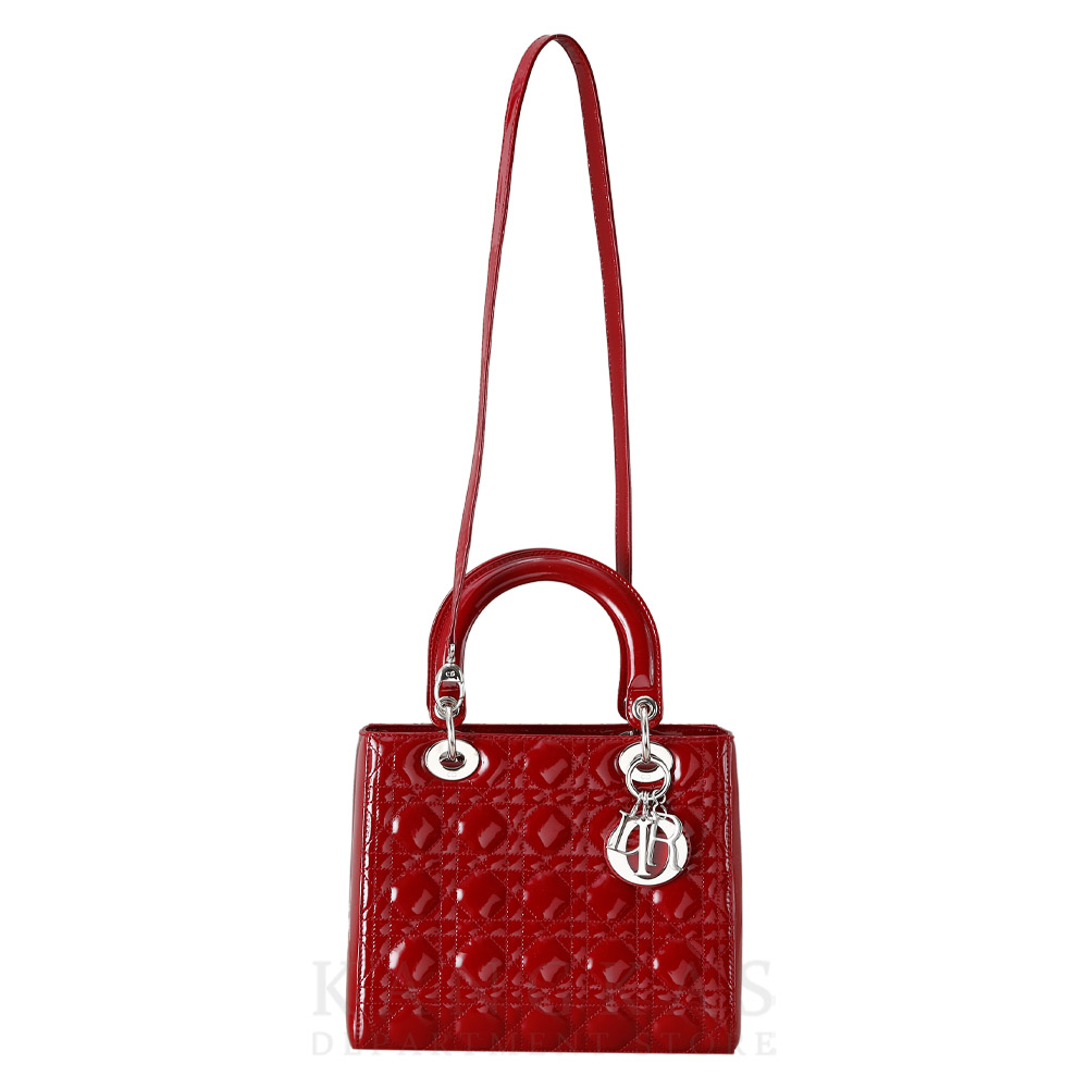 CHRISTIAN DIOR(USED)크리스찬디올 레이디디올 페이던트 미듐 레드